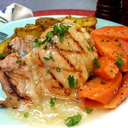 Grilled Lemon-Honey Glazed Chicken